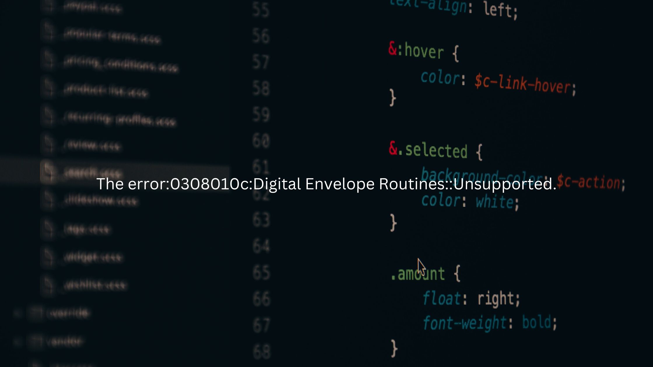 The error:0308010c:Digital Envelope Routines::Unsupported.